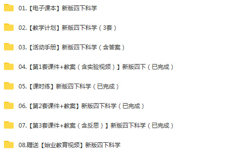 教科版（2017）小学科学四年级下册成套PPT课件+教案+同步练习+试题试卷+电子课本+素材汇编（多套打包）